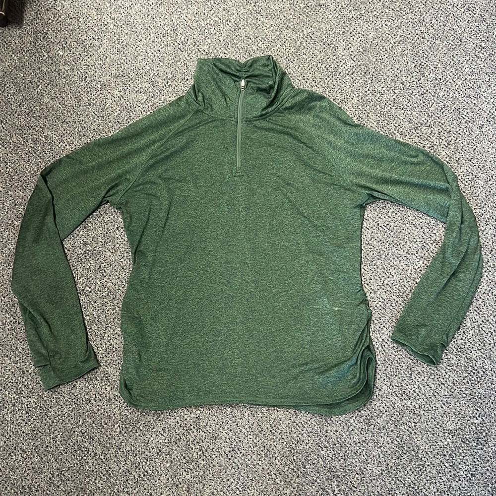 CASCADE SPORT PERFORMANCE | forest green heather 1/4 zip active top/shirt